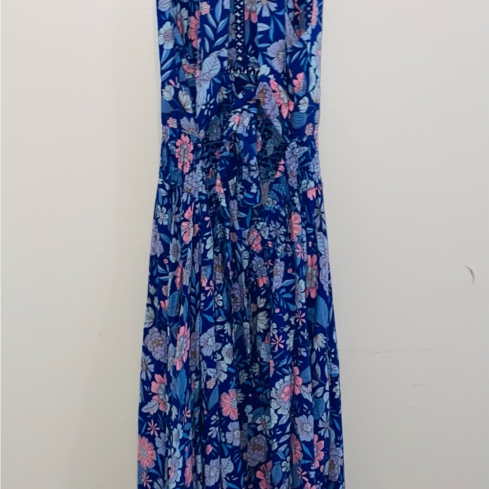 Floral Blue Maxi Dress